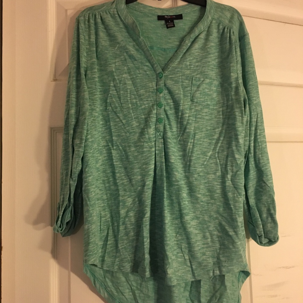 Green Button-Down Shirt.